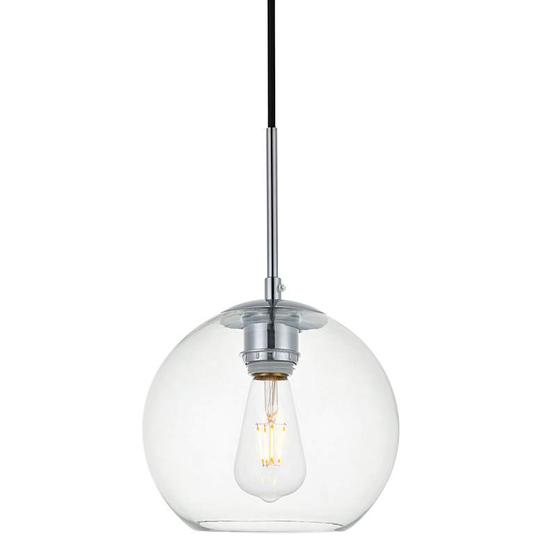 Image 3 Baxter 1 Lt Chrome Pendant With Clear Glass
