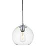 Baxter 1 Lt Chrome Pendant With Clear Glass in scene