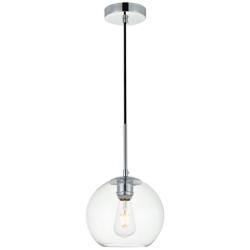 Baxter 1 Lt Chrome Pendant With Clear Glass