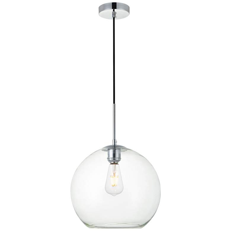 Image 1 Baxter 1 Lt Chrome Pendant With Clear Glass