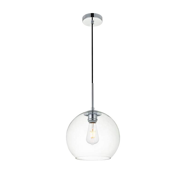 Image 3 Baxter 1 Lt Chrome Pendant With Clear Glass more views