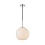 3_Baxter 1 Lt Chrome Pendant With Frosted White Glass more views