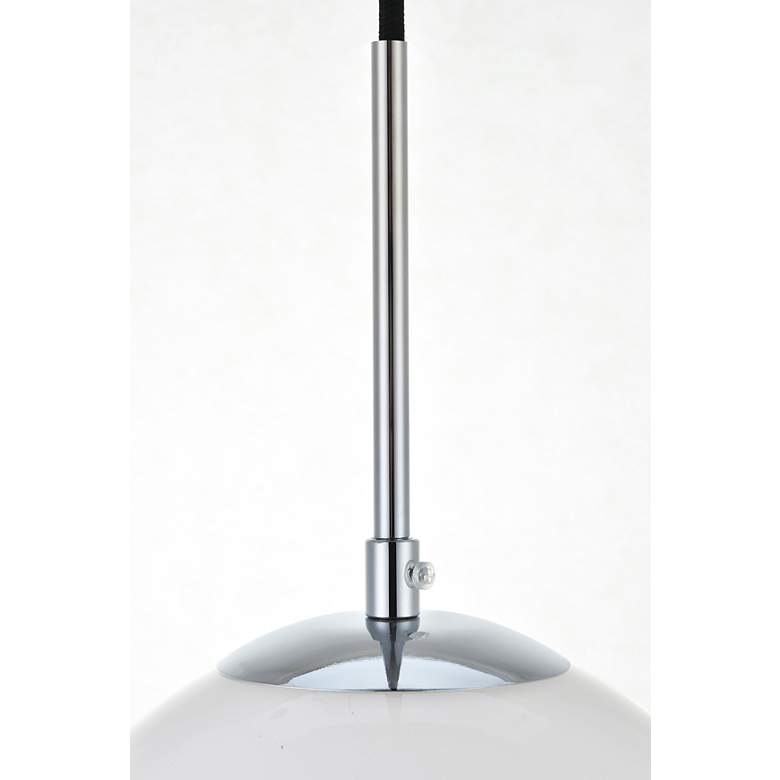Image 4 Baxter 1 Lt Chrome Pendant With Frosted White Glass more views