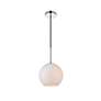 Thumbnail3 of Baxter 1 Lt Chrome Pendant With Frosted White Glass more views
