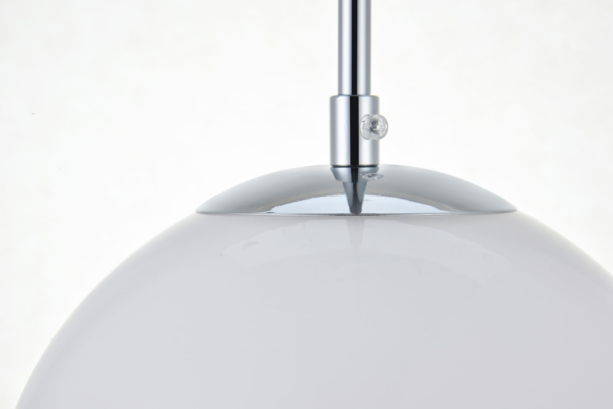 Baxter 1 Lt Chrome Pendant With Frosted White Glass