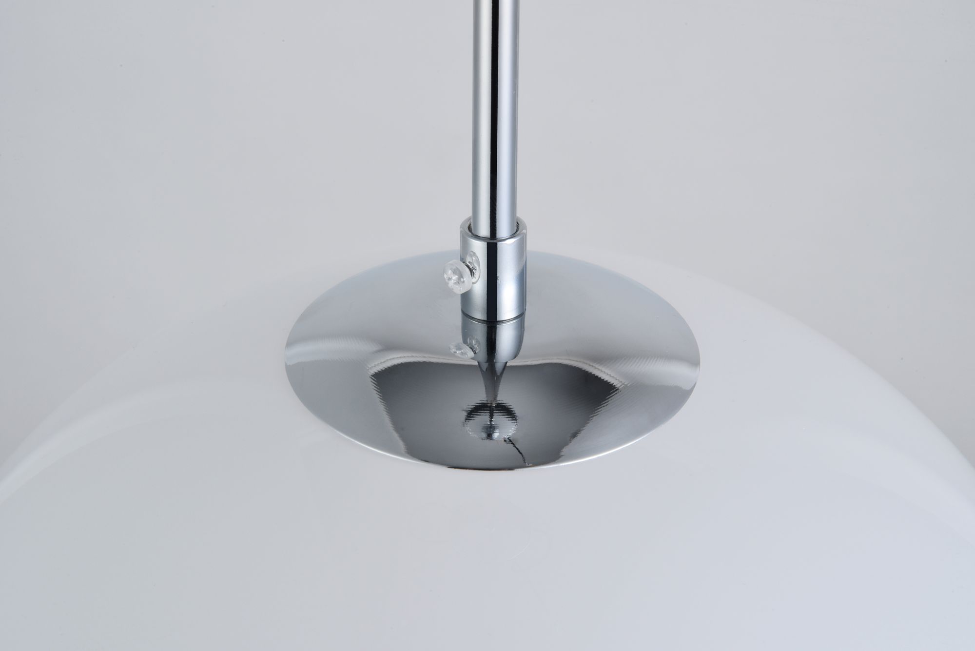 Baxter 1 Lt Chrome Pendant With Frosted White Glass