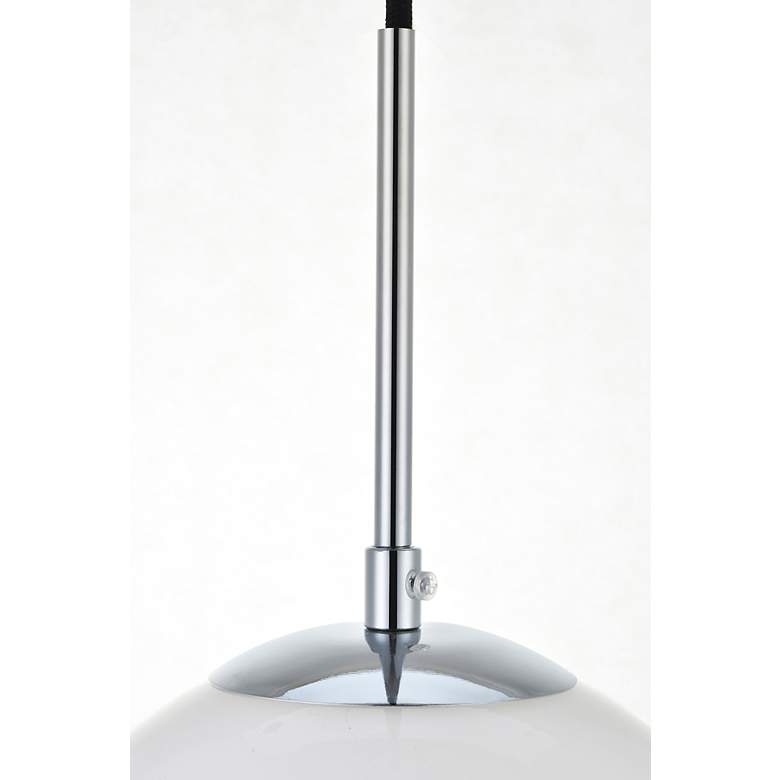 Image 5 Baxter 1 Lt Chrome Pendant With Frosted White Glass more views