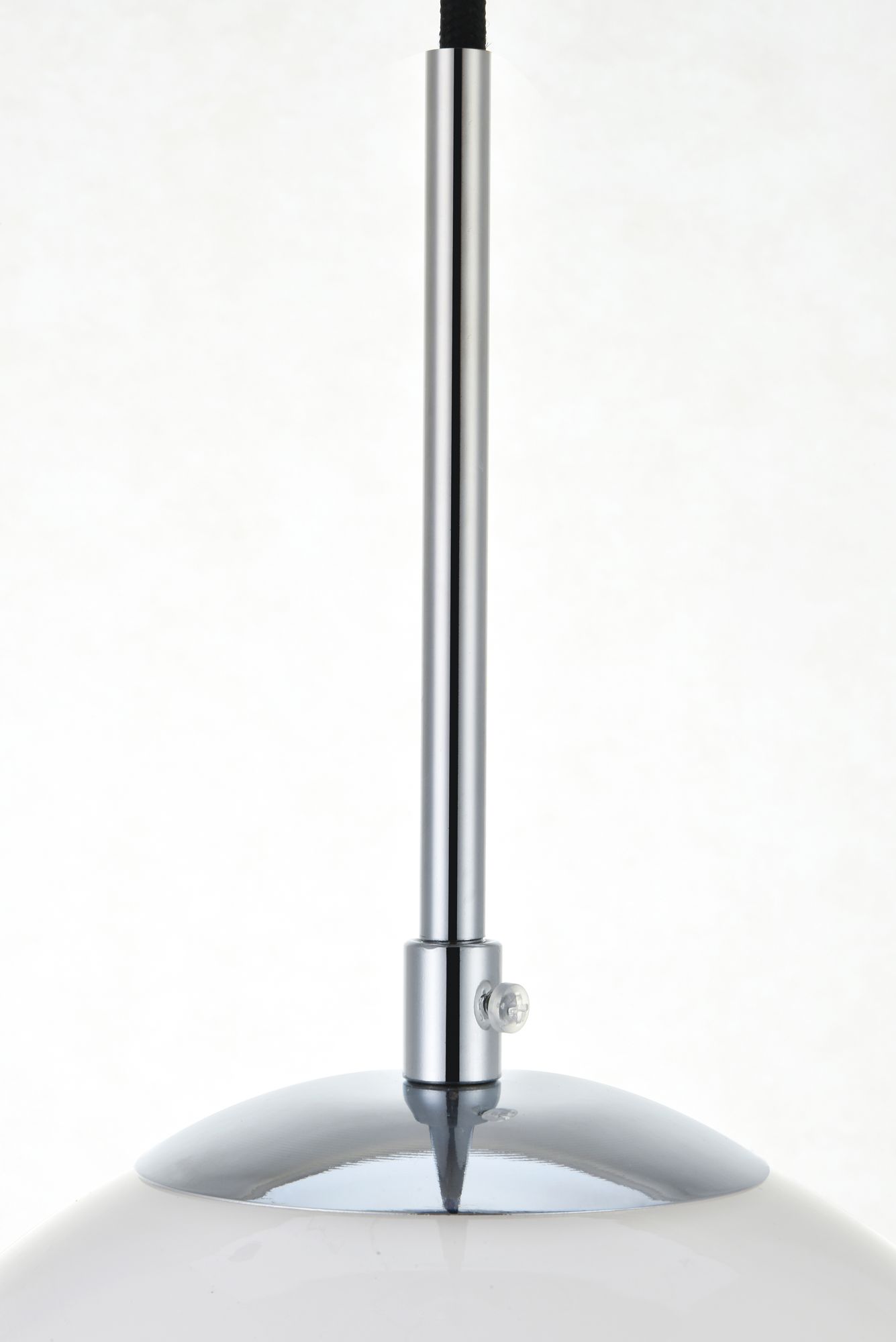 Baxter 1 Lt Chrome Pendant With Frosted White Glass