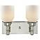Baxter 10" High Polished Nickel 2-Light Wall Sconce