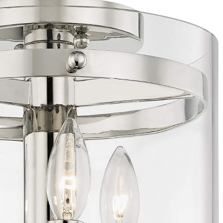 Baxter 10&quot; Wide Polished Nickel 3-Light Ceiling Light more views