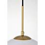 6_Baxter 11 3/4"W Brass Mini Pendant w/ Frosted White Glass more views