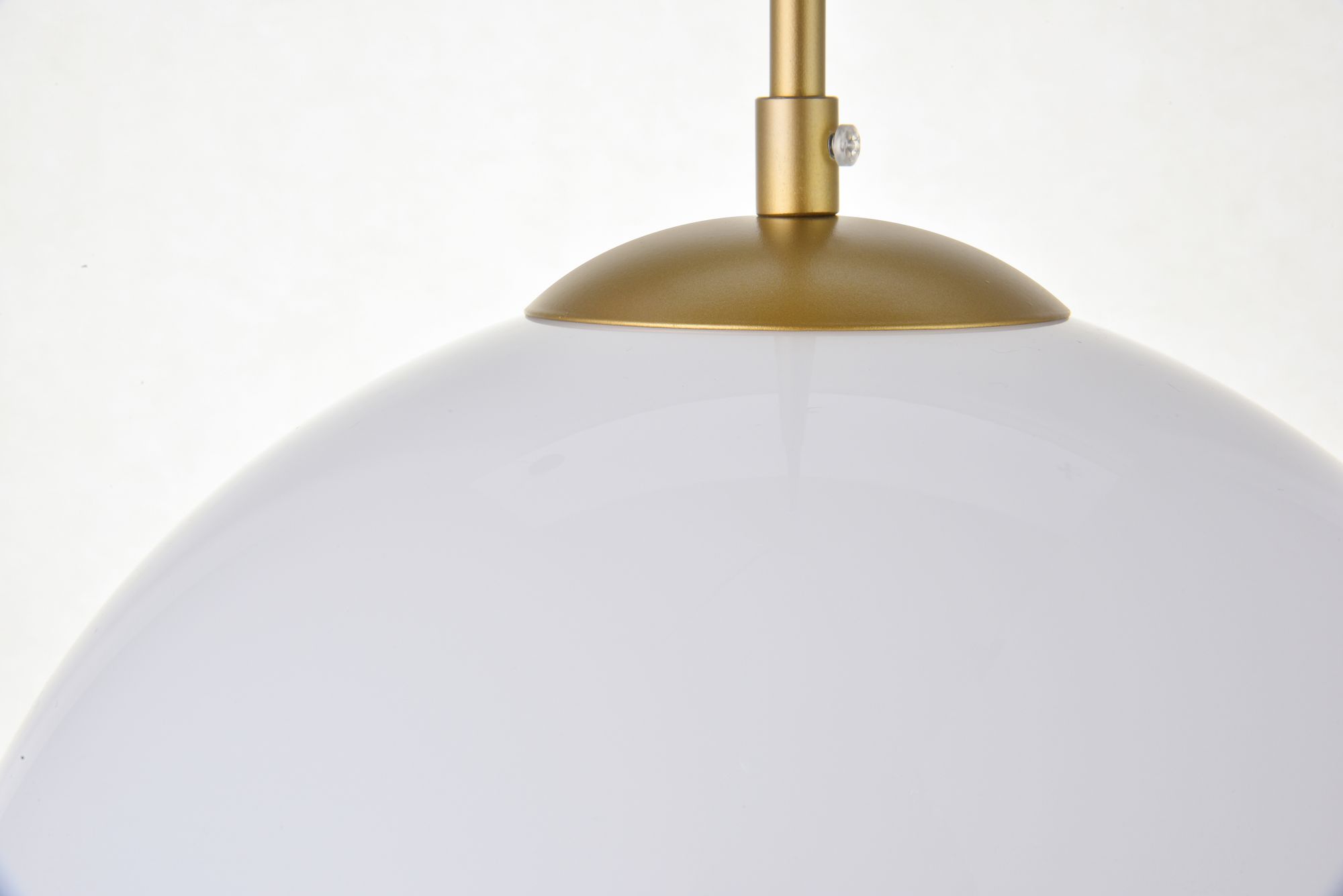 Baxter 11 3/4"W Brass Mini Pendant w/ Frosted White Glass