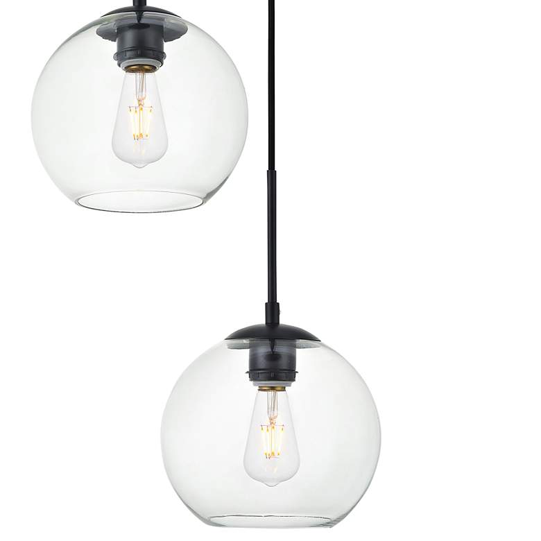 Image 4 Baxter 18" Wide Black Metal 3-Light Pendant more views