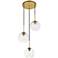 Baxter 18" Wide Brass Iron 3-Light Globe Pendant