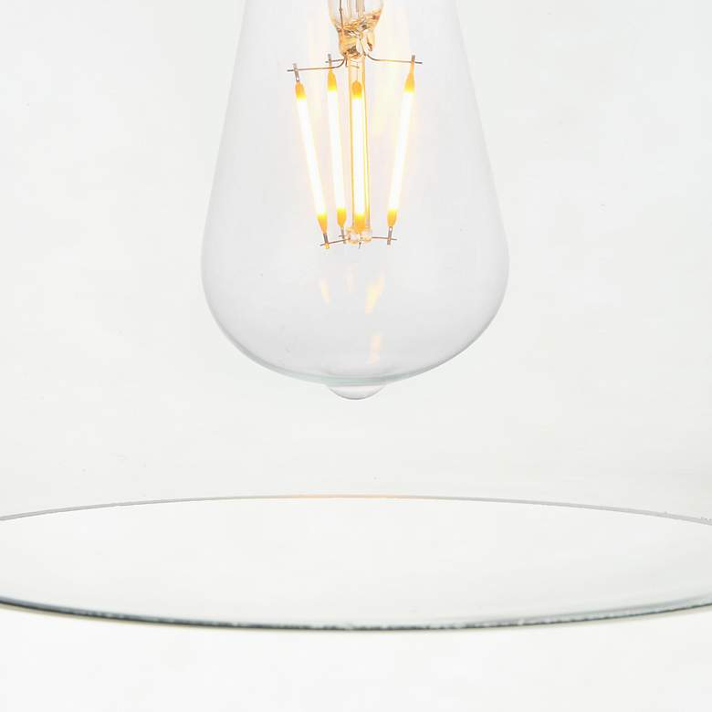 Image 6 Baxter 18" Wide Brass Iron 3-Light Globe Pendant more views