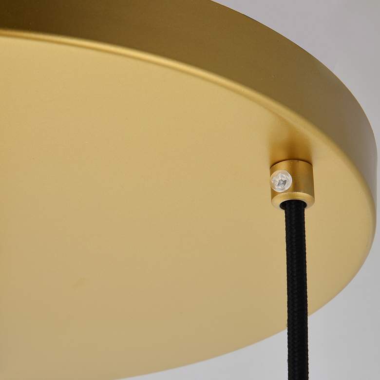 Image 7 Baxter 18" Wide Brass Iron 3-Light Globe Pendant more views