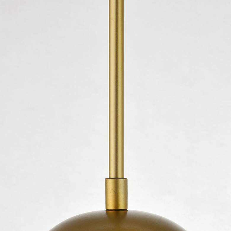 Image 3 Baxter 21" Wide Brass 3-Light Globe Pendant more views