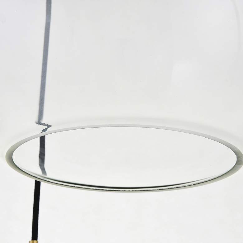 Image 5 Baxter 21" Wide Brass 3-Light Globe Pendant more views