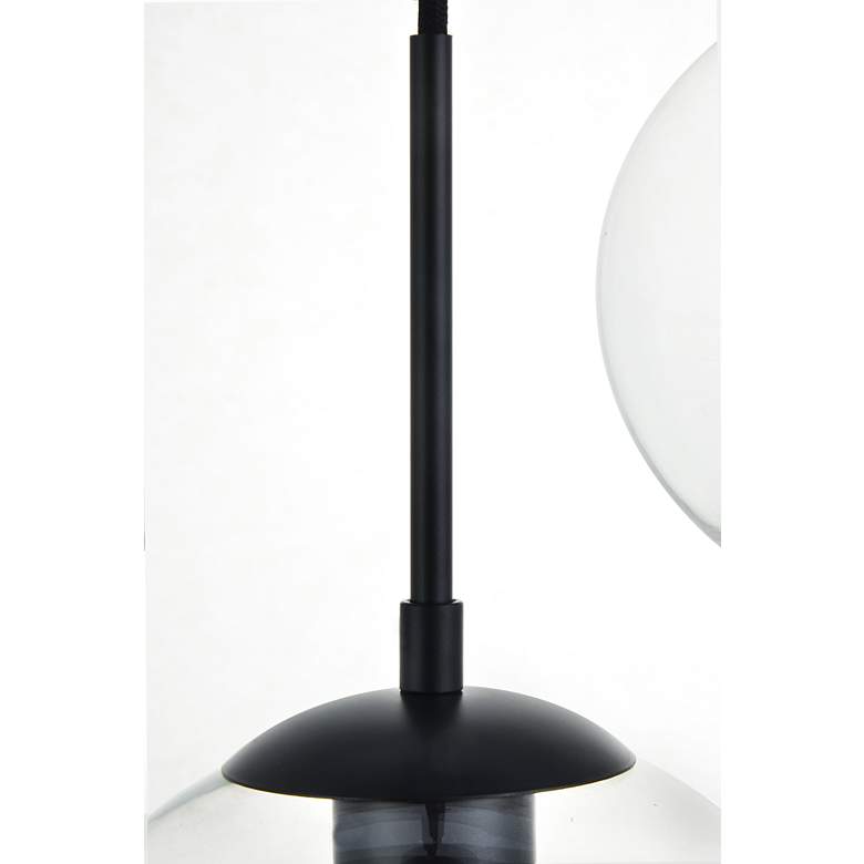 Image 4 Baxter 3 Lts Black Pendant With Clear Glass more views