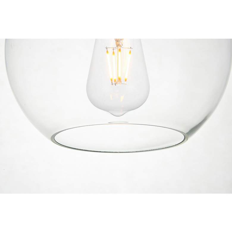 Image 6 Baxter 3 Lts Black Pendant With Clear Glass more views