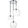 Baxter 3 Lts Chrome Pendant With Clear Glass