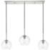 Baxter 3 Lts Chrome Pendant With Clear Glass
