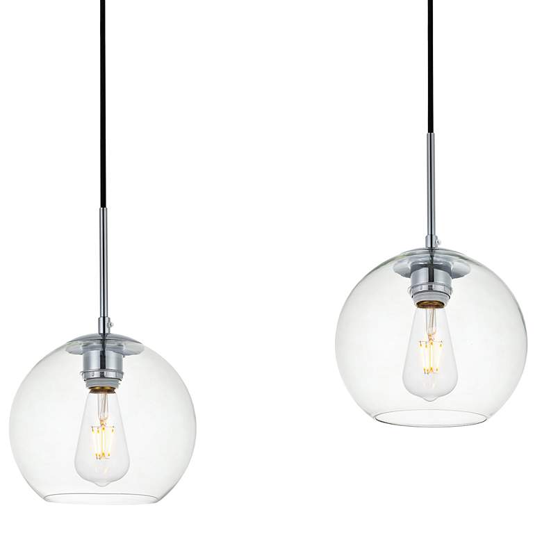 Image 4 Baxter 3 Lts Chrome Pendant With Clear Glass more views