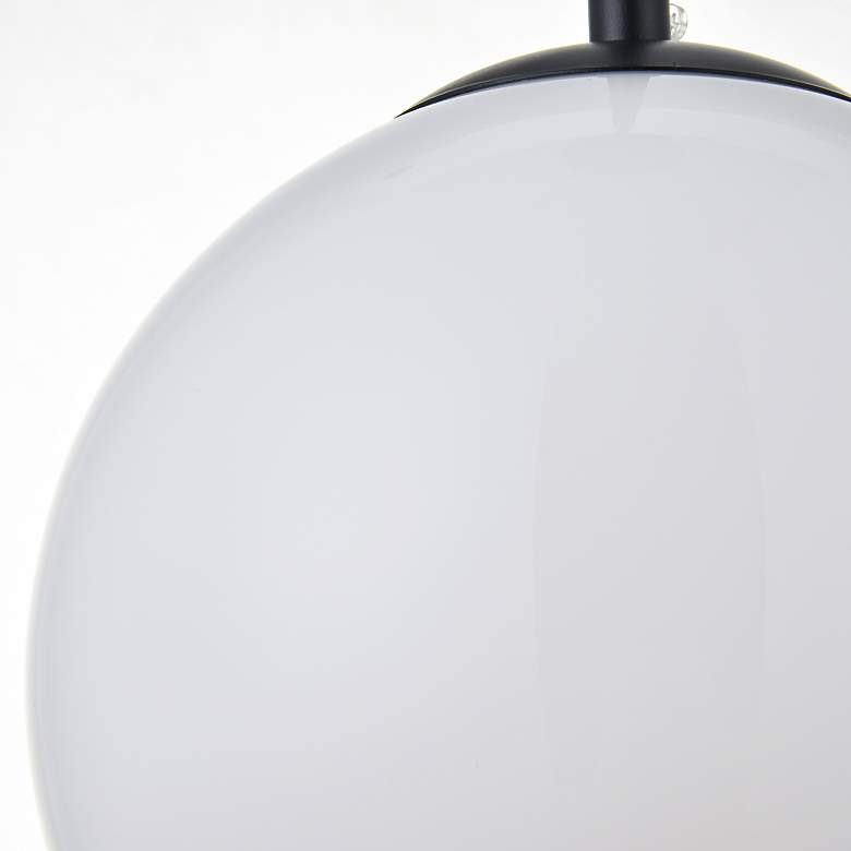Image 5 Baxter 36" Wide Black Multi-Light Pendant w/ Frosted Glass more views