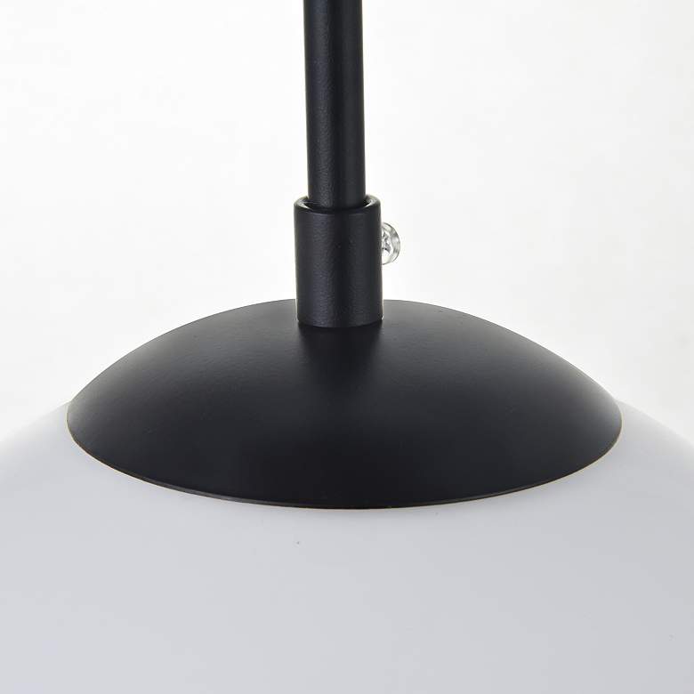 Image 7 Baxter 36" Wide Black Multi-Light Pendant w/ Frosted Glass more views