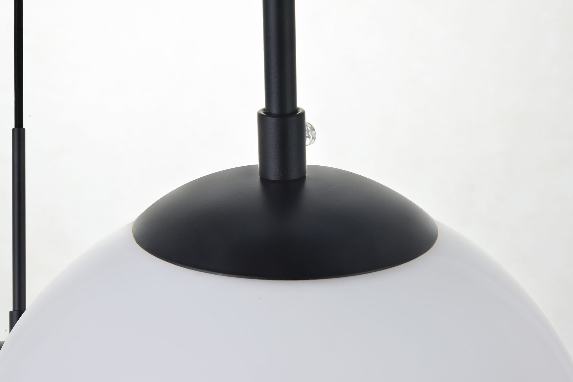 Baxter 36" Wide Black Multi-Light Pendant w/ Frosted Glass in scene