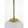 5_Baxter 36" Wide Brass Multi-Light Pendant w/ Frosted Glass more views