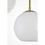 6_Baxter 36" Wide Brass Multi-Light Pendant w/ Frosted Glass more views