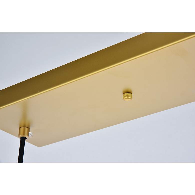 Image 7 Baxter 36" Wide Brass Multi-Light Pendant w/ Frosted Glass more views