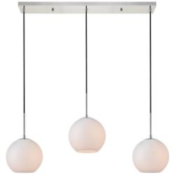 Baxter 36" Wide Chrome 3-Light Linear Pendant