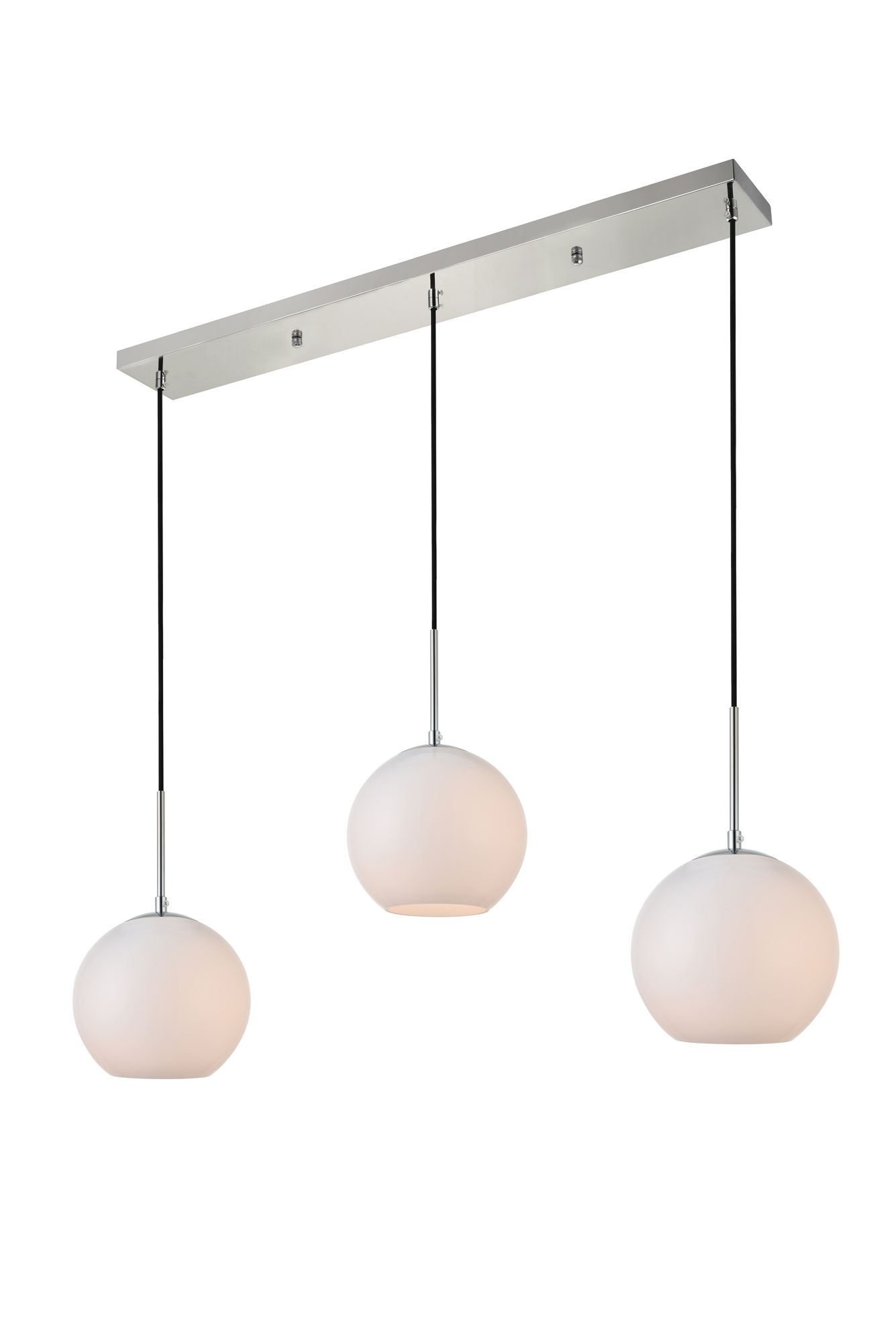 Baxter 36" Wide Chrome 3-Light Linear Pendant