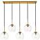 Baxter 41 3/4" Wide Brass 5-Light Linear Pendant
