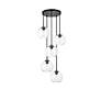 Thumbnail4 of Baxter 5 Lts Black Pendant With Clear Glass more views