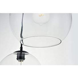 Image5 of Baxter 5 Lts Black Pendant With Clear Glass more views
