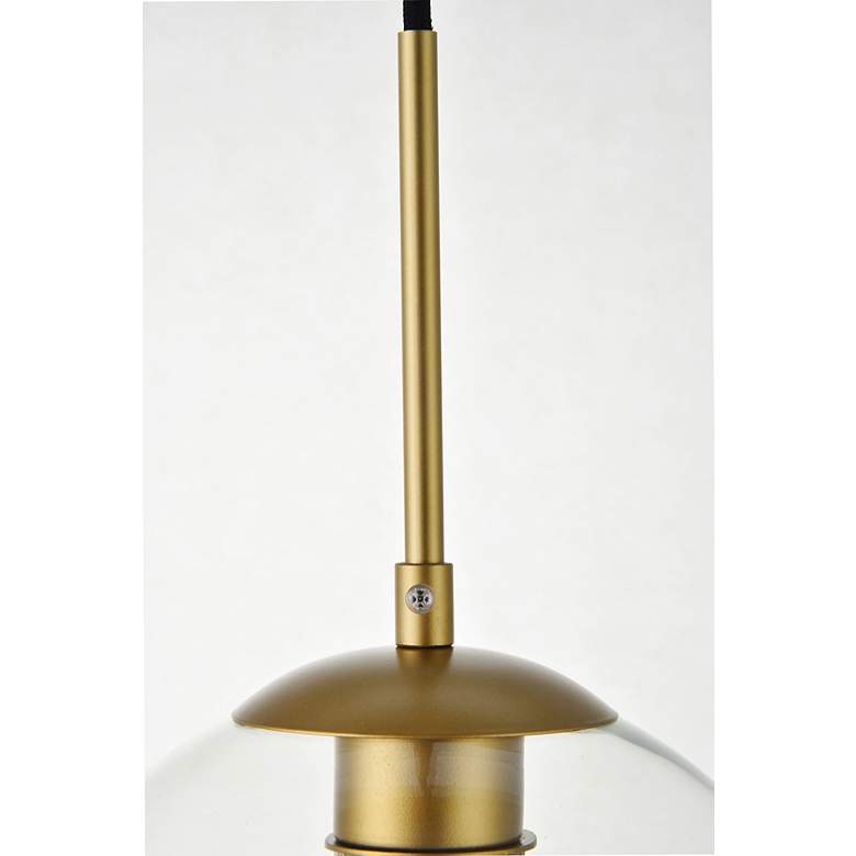 Image 5 Baxter 5 Lts Brass Pendant With Clear Glass more views