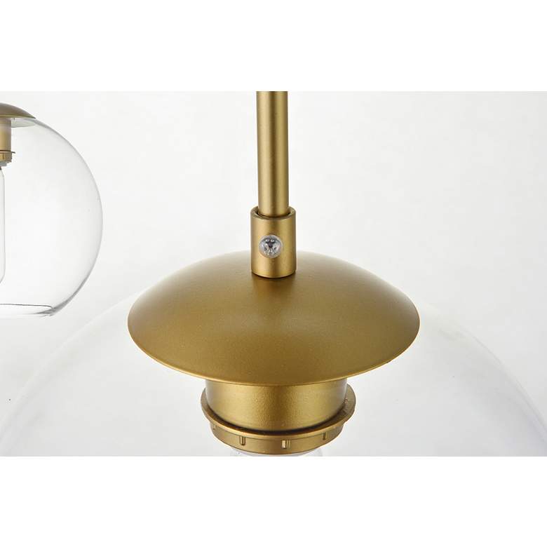 Image 7 Baxter 5 Lts Brass Pendant With Clear Glass more views