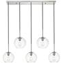 Baxter 5 Lts Chrome Pendant With Clear Glass