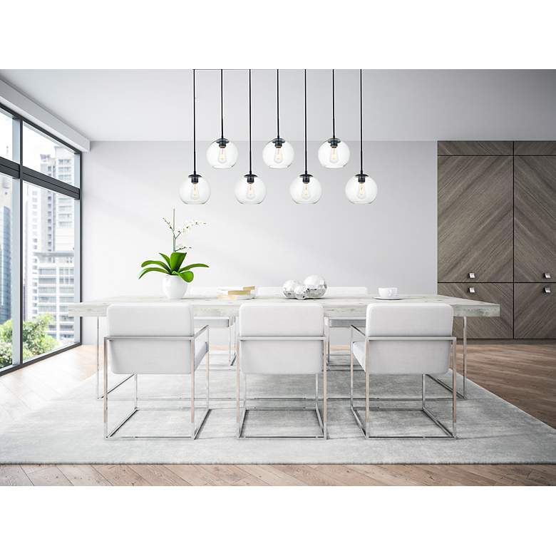 Image 3 Baxter 54" Wide Black and Clear Multi Light Pendant more views