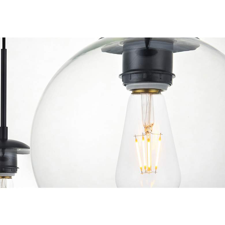 Image 7 Baxter 54" Wide Black and Clear Multi Light Pendant more views