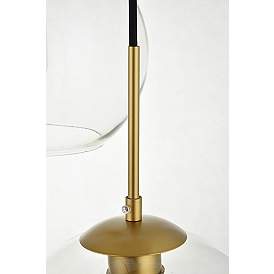 Image5 of Baxter 54" Wide Brass and Clear Glass Multi-Light Pendant more views