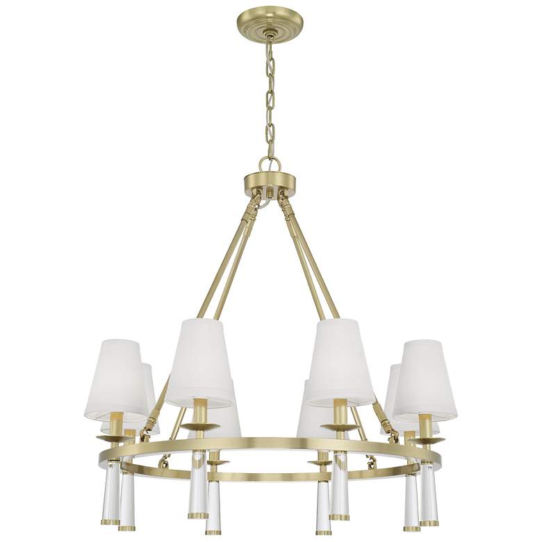 Image 2 Baxter 8 Light Antique Aged Brass Chandelier