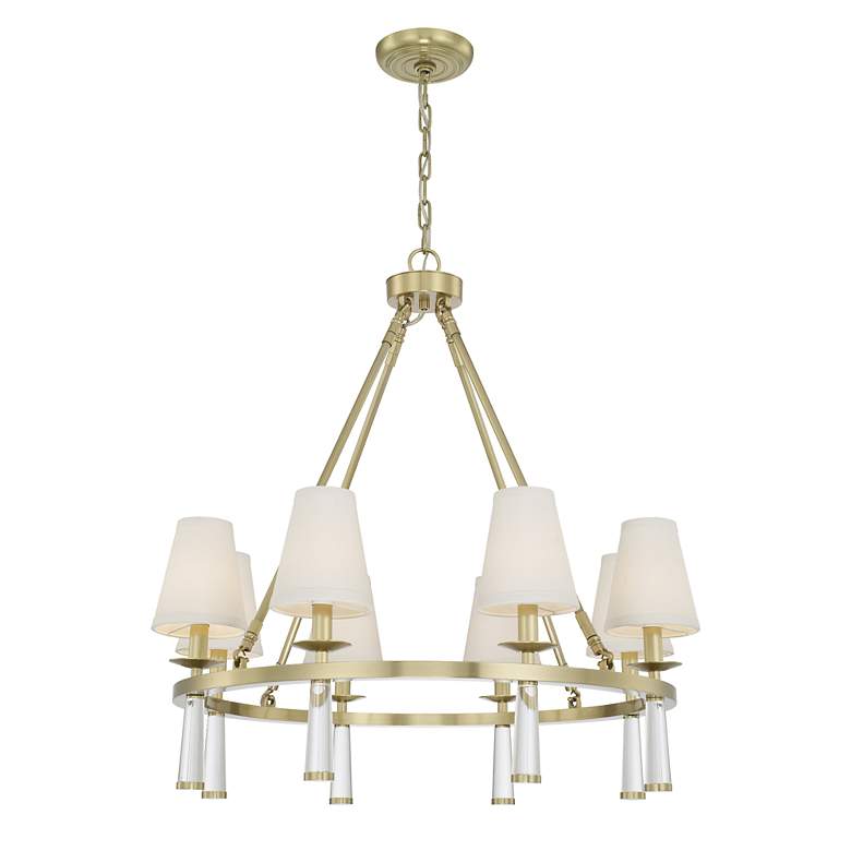 Image 3 Baxter 8 Light Antique Aged Brass Chandelier more views