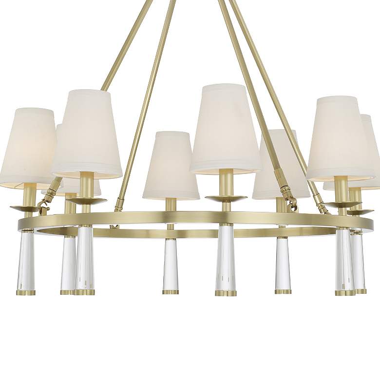 Image 5 Baxter 8 Light Antique Aged Brass Chandelier more views