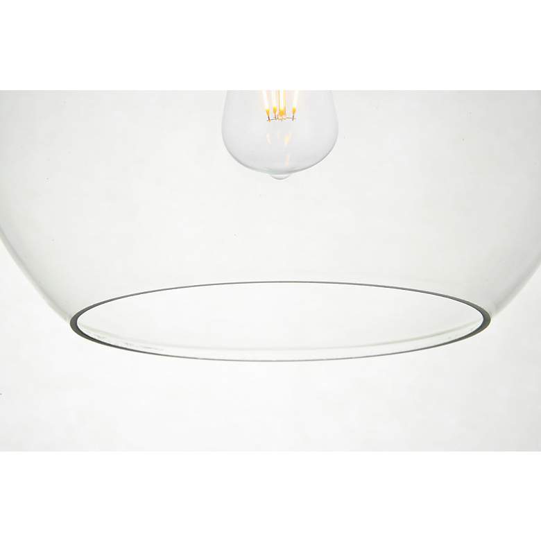 Image 3 Baxter 9 3/4" Wide Black and Clear Glass Mini Pendant more views