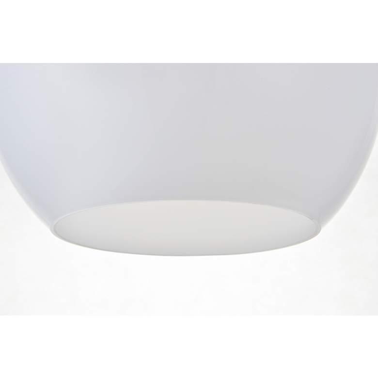 Image 4 Baxter 9 3/4" Wide Brass Mini Pendant w/ Frosted White Glass more views