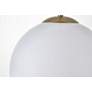5_Baxter 9 3/4" Wide Brass Mini Pendant w/ Frosted White Glass more views